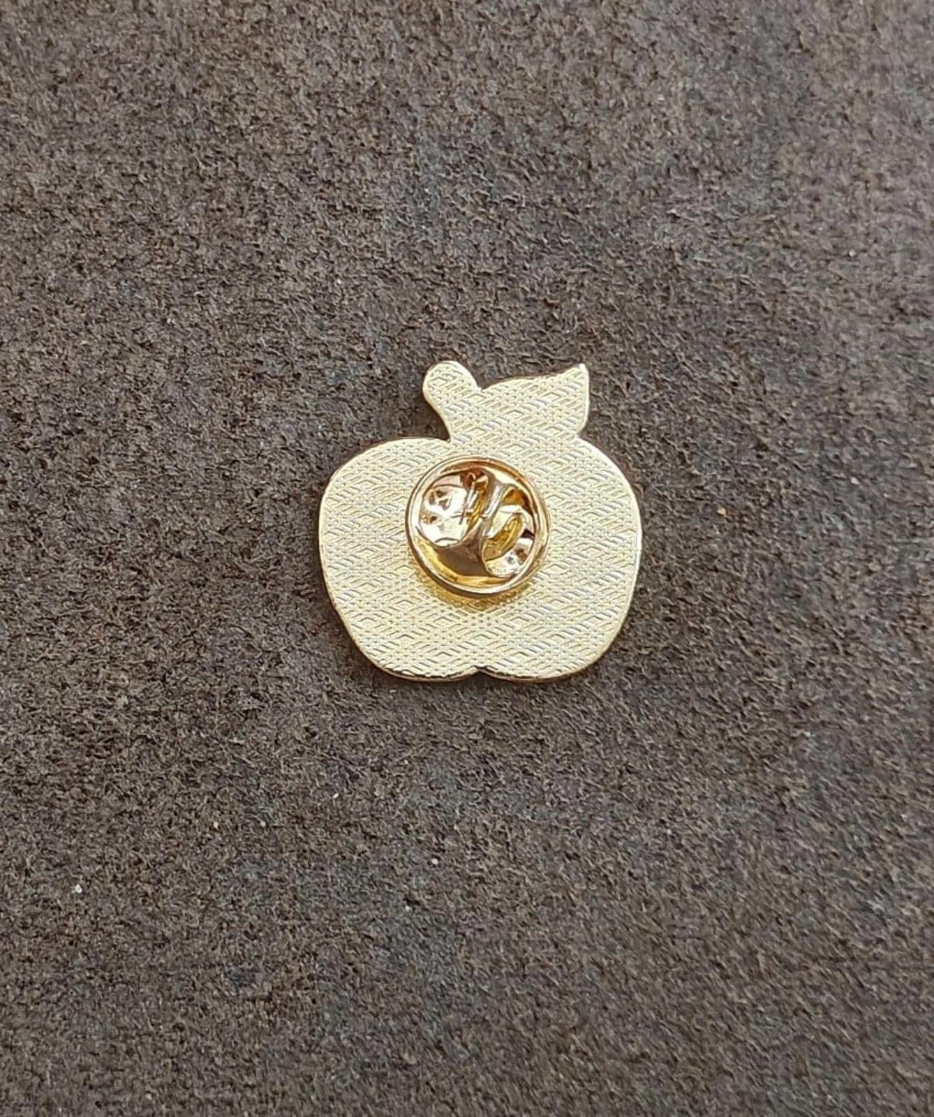 1980's Teacher Appreciation Gold Tone Enamel Pin