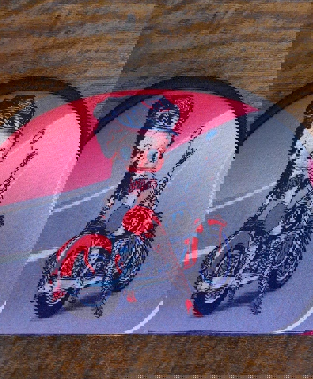 2002 Betty Boop Riding Her Motorcycle Wallet Coin Purse Cosmetic Bag