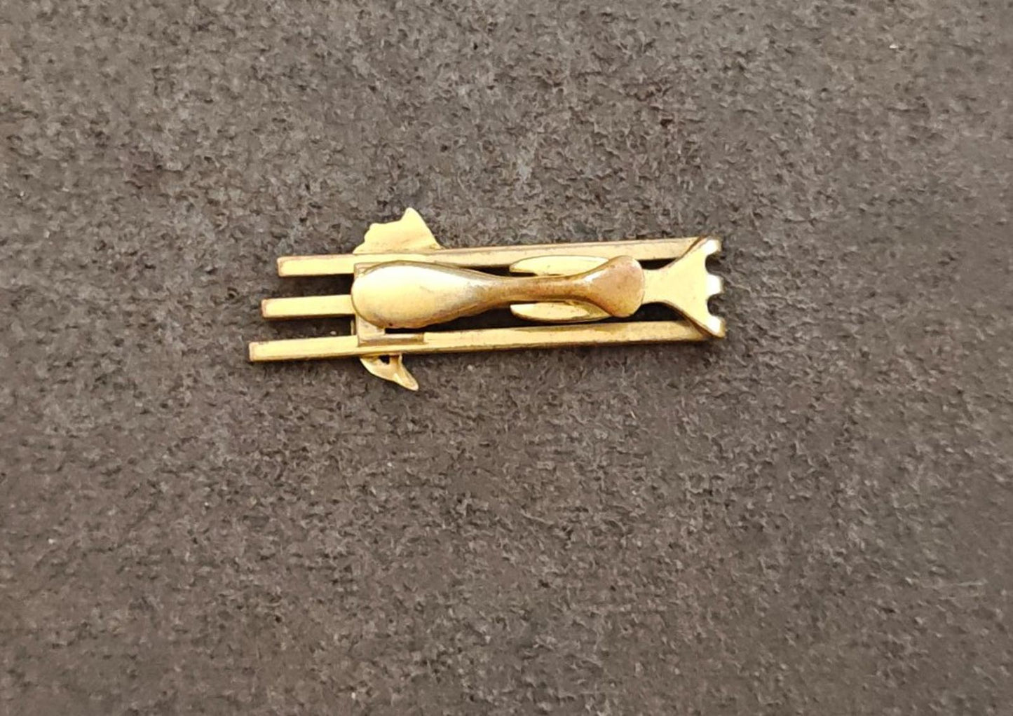1950s Rare Hickok Brass Marlin/Sailfish Tie Clip/Tie Bar