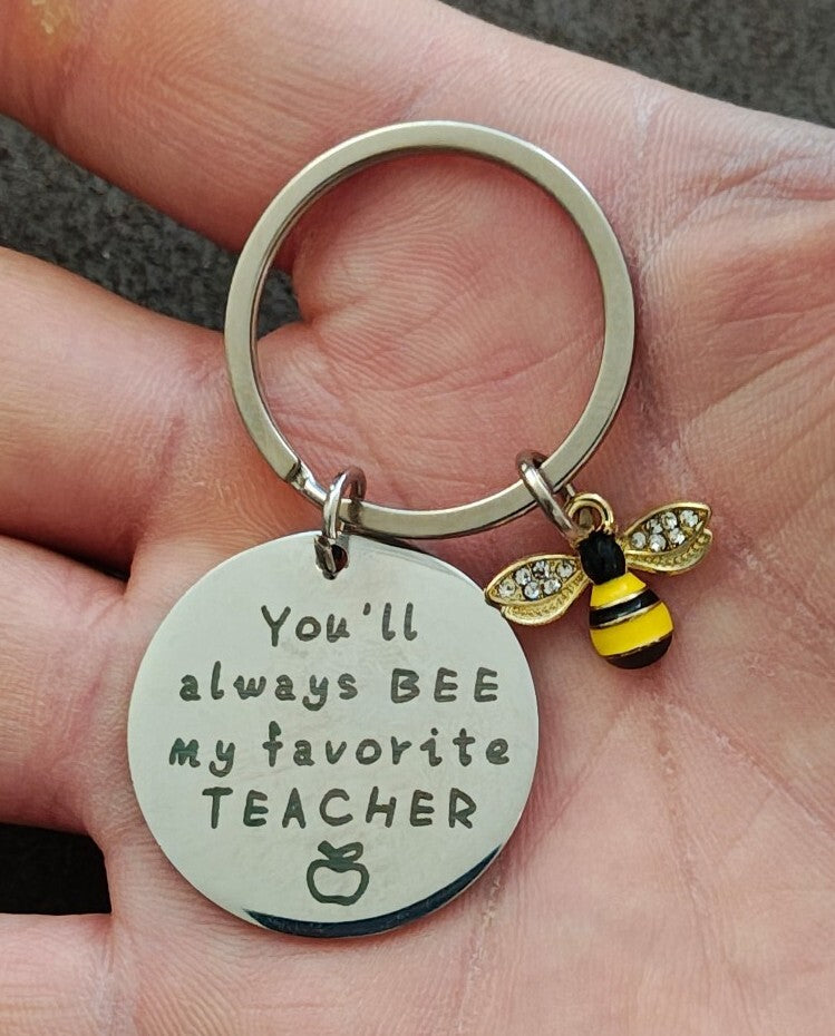 Stainless Steel Teacher Appreciation Keychain