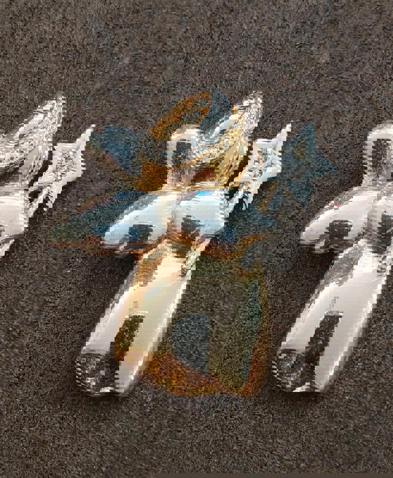 1980's Angel With Star Wand Two Tone Rhinestones Brooch