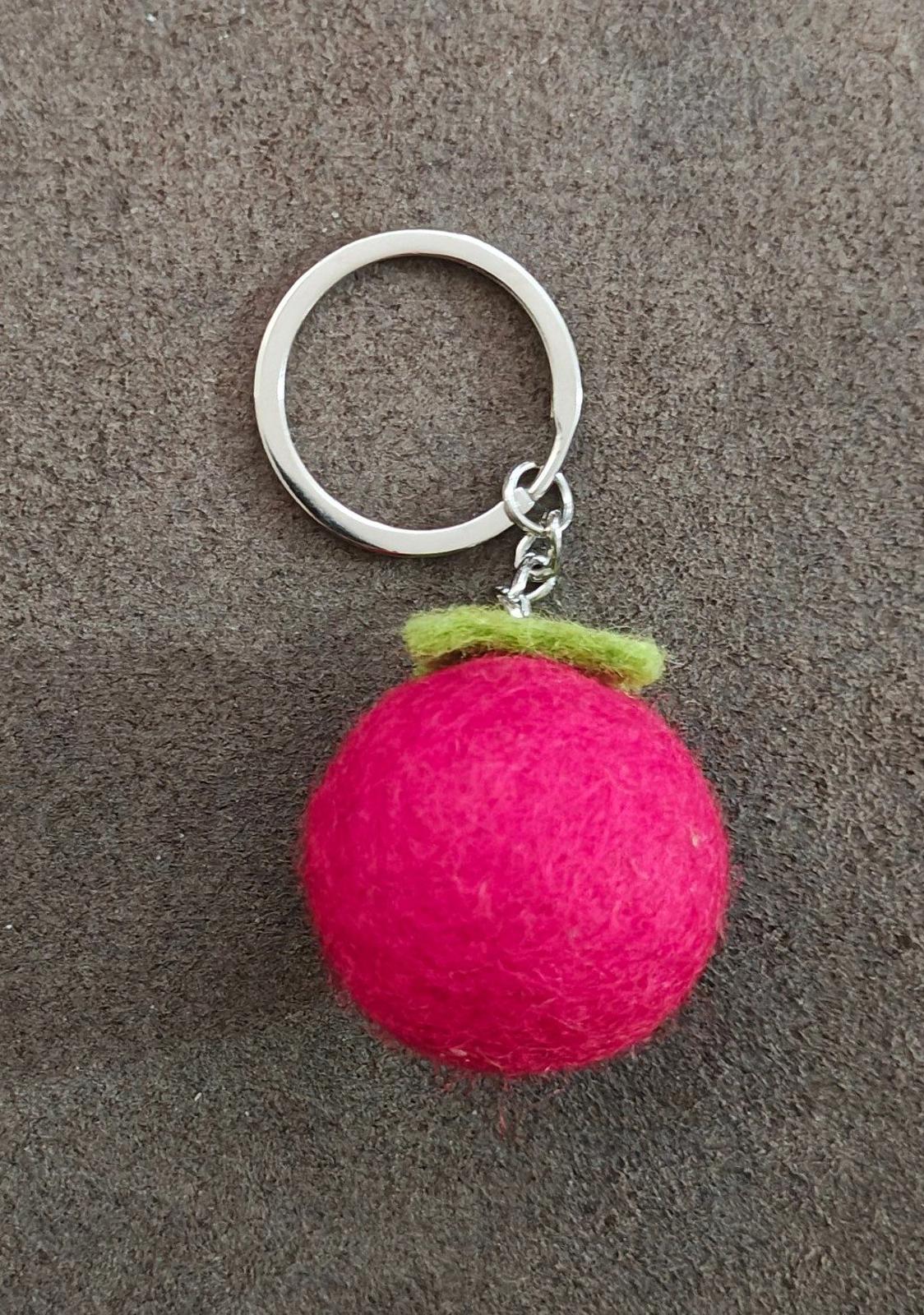 Handmade Felt Tomato Keychain/Keyring