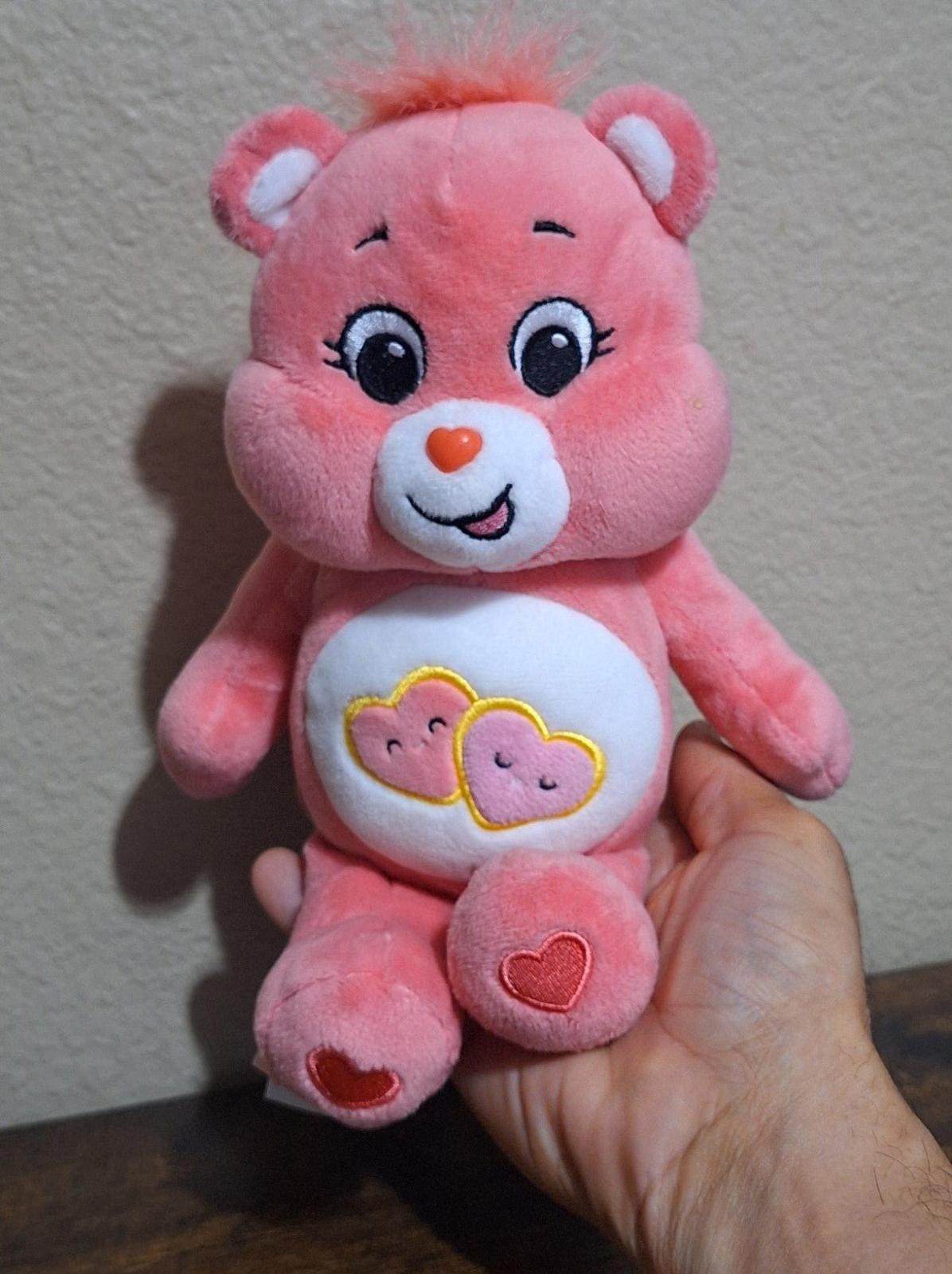 Adorable 2021 Care Bears 10" Love-A-Alot Bear Beanbag Plush.