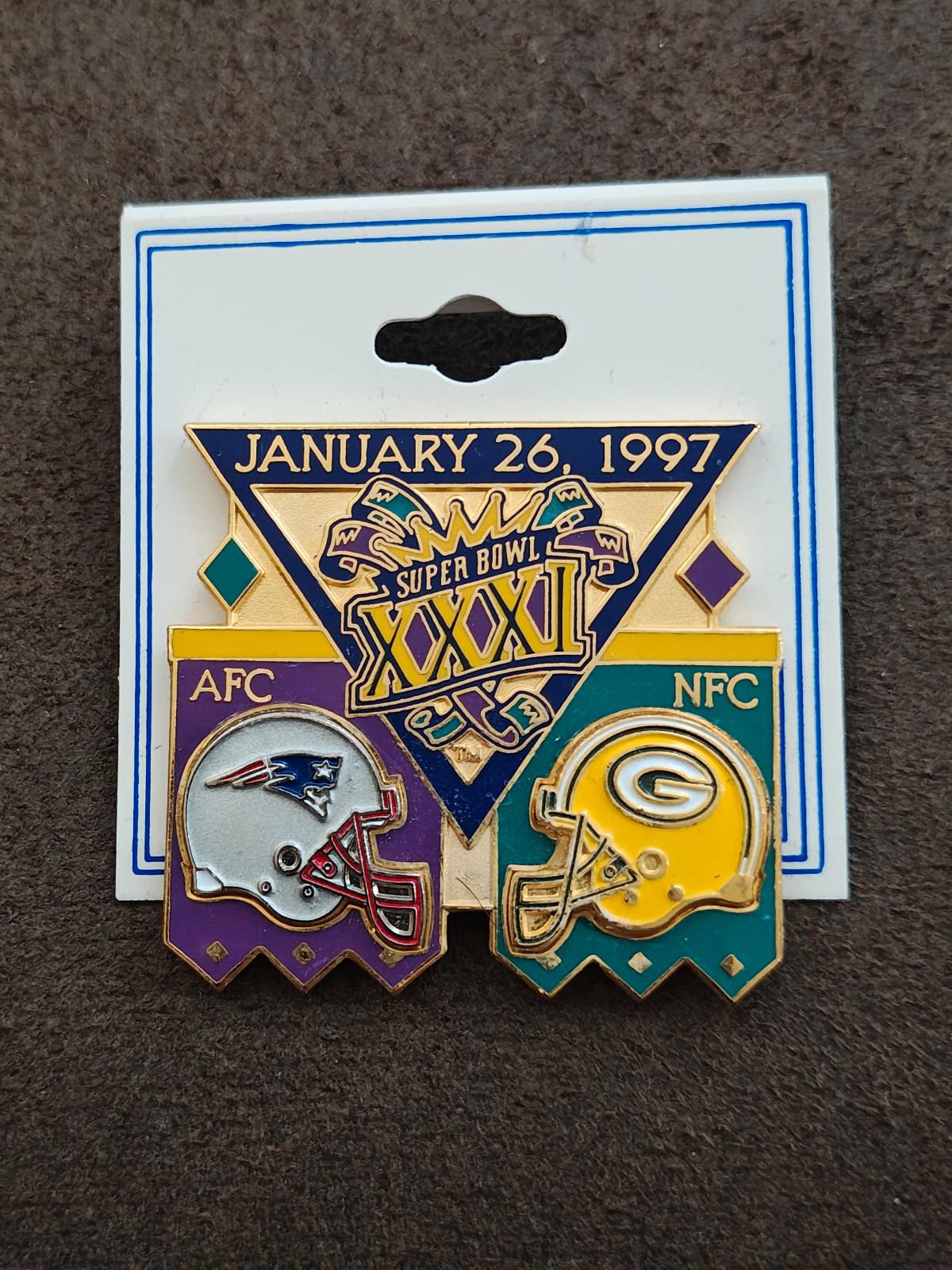 1997 Champion Green Bay Packers Super Bowl XXXI Commemorative Pin.
