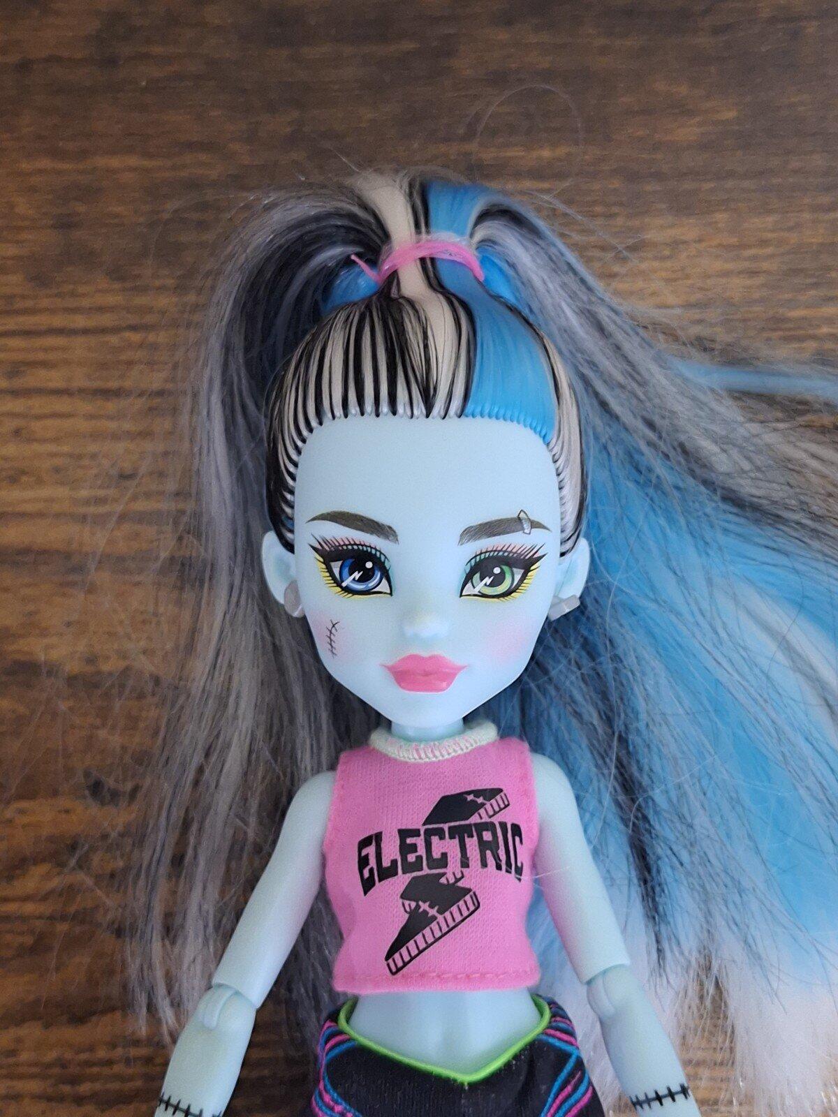 2021 Monster High Frankie Stein Doll With Pink & Black Outfit.