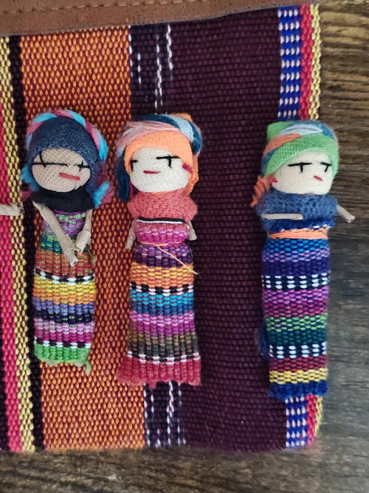 Handmade Cancun, Mexico Souvenir Worry Doll Purse