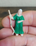 1950s Mrs. Noah Holding a Staff Rubber Figure/Figurine