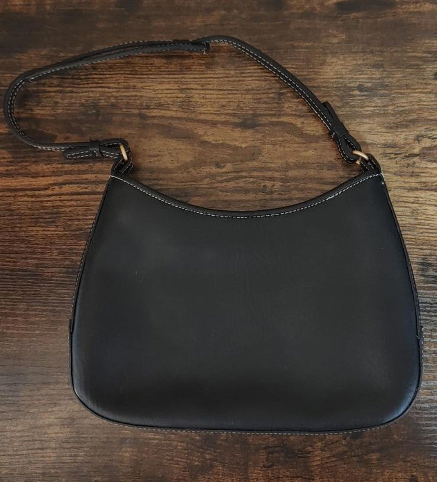 Nice Stitched Black Shoulder Bag/Purse