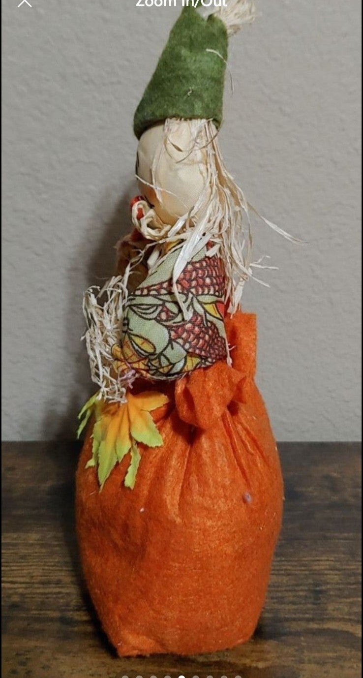 Fall Harvest Stuffed Scarecrow Doll