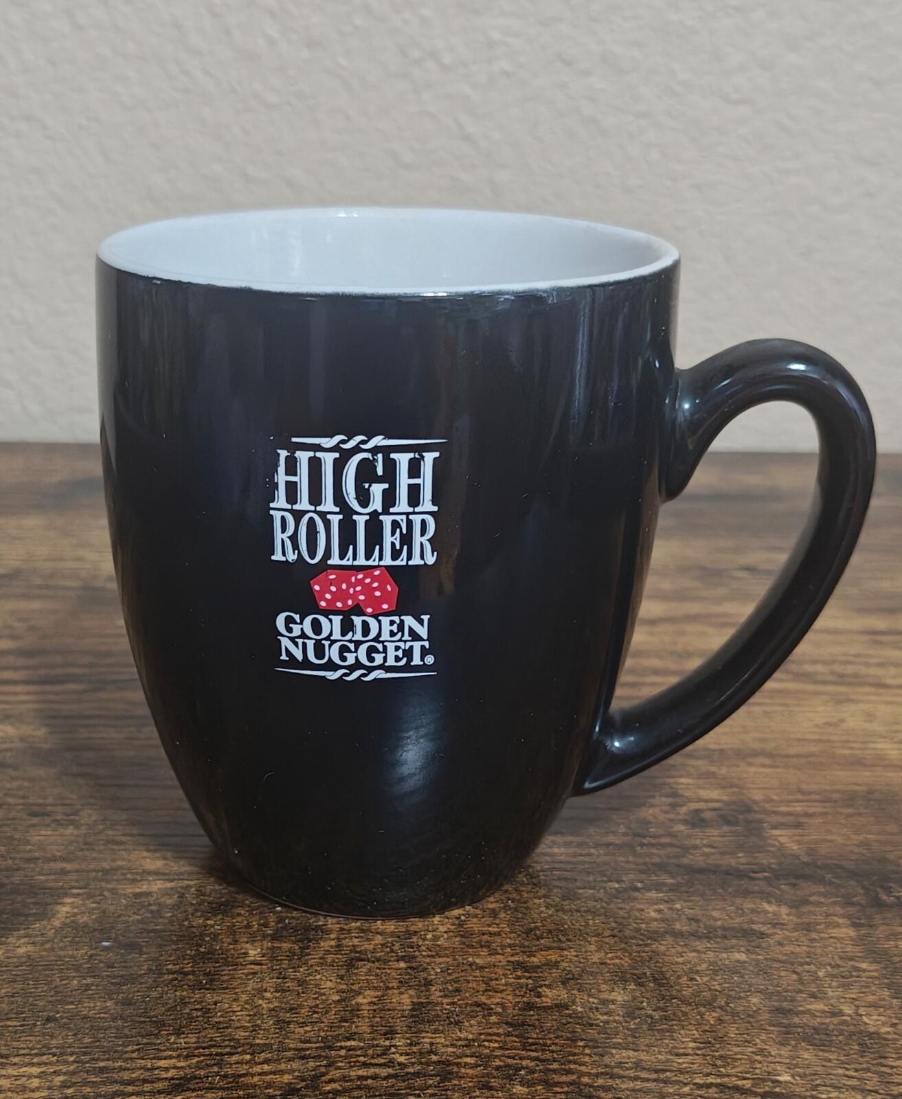 1990s Rare HTF "High Roller" Golden Nugget Casinos Black & White 14 oz Mug