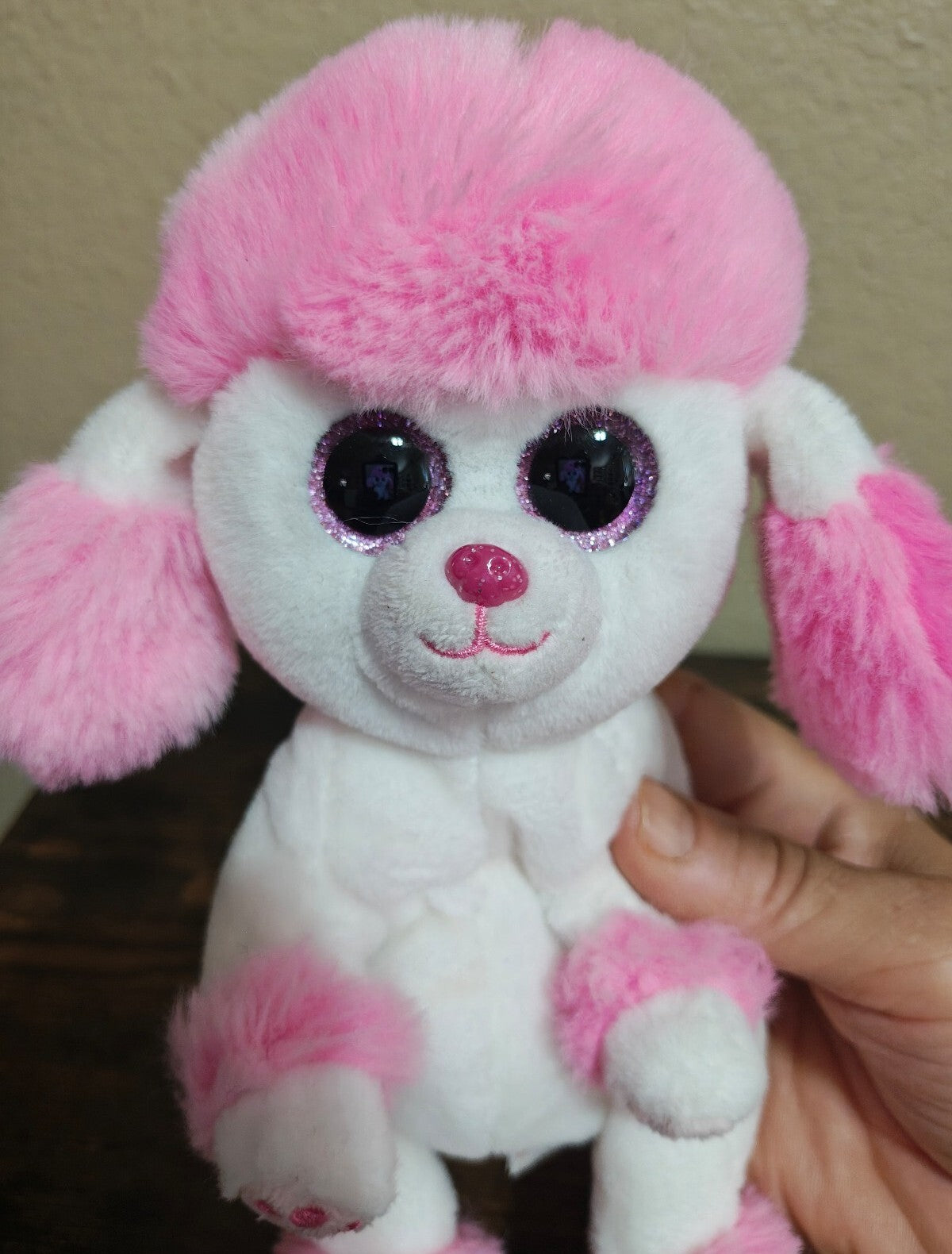 Ty Beanie Bellies Heartly the Pink Poodle Valentine’s Day Edition Soft  Plush