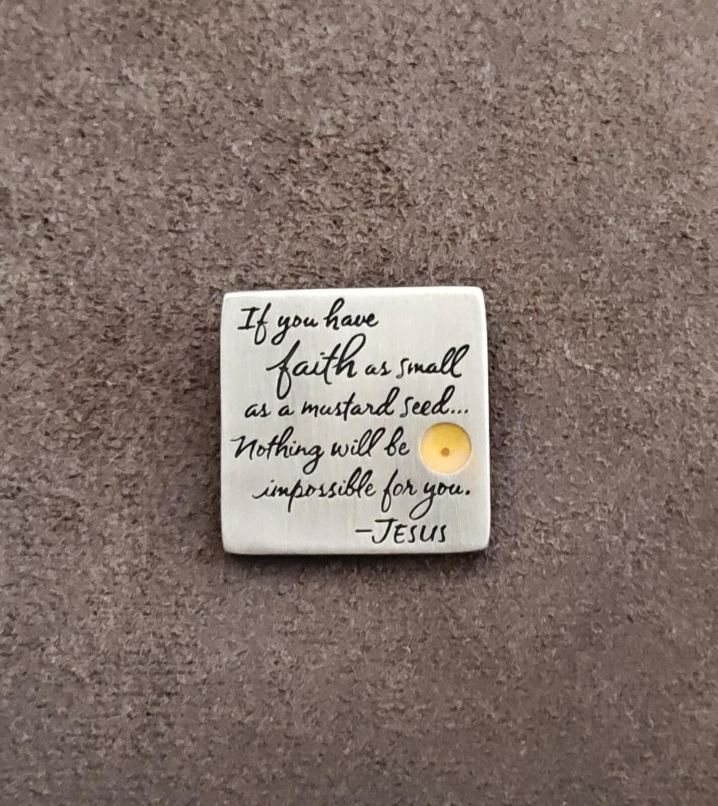 Religious Inspirational Pewter Pin