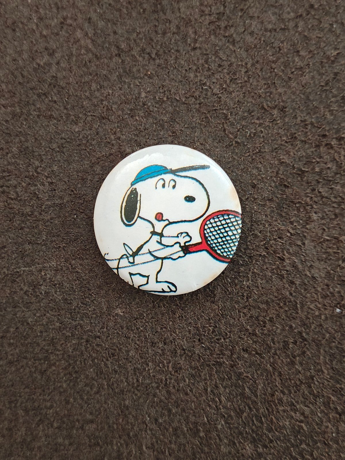 1970s/80s Snoopy World Famous Tennis Player Button