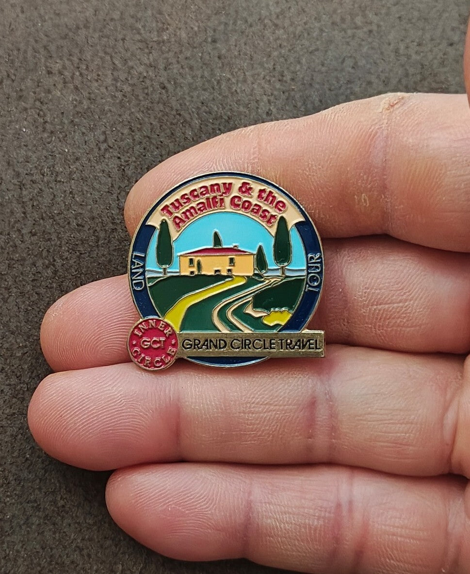 Grand Circle Travel Inner Circle Gold Tone Enamel Pin
