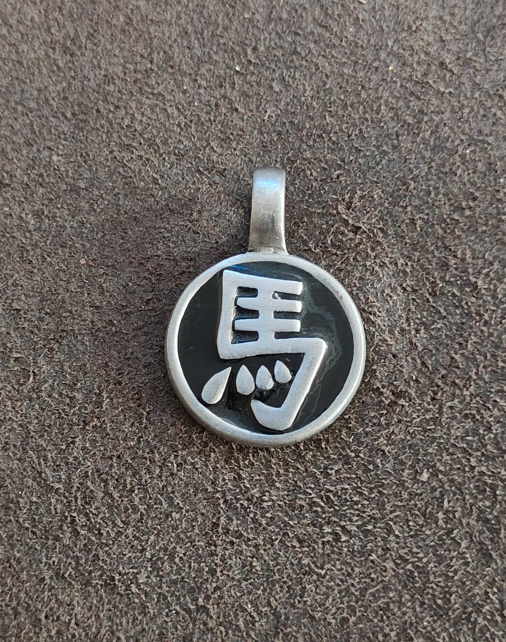 Year of the Horse Chinese Zodiac Sign Silver Pewter Pendant