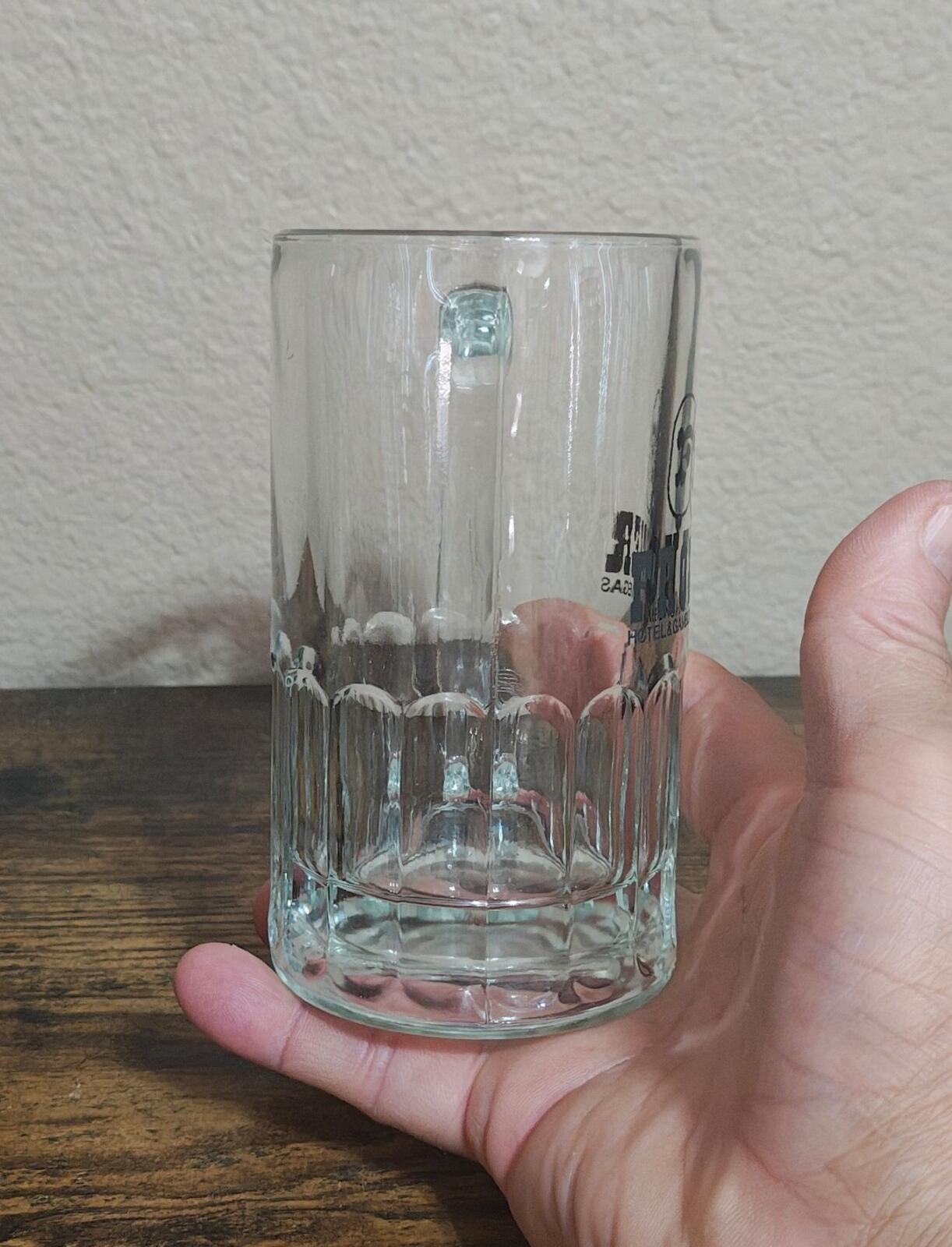 1970s  Frontier Hotel and Gambling Hall Las Vegas 12 oz Glass Mug/Beer Mug/Stein
