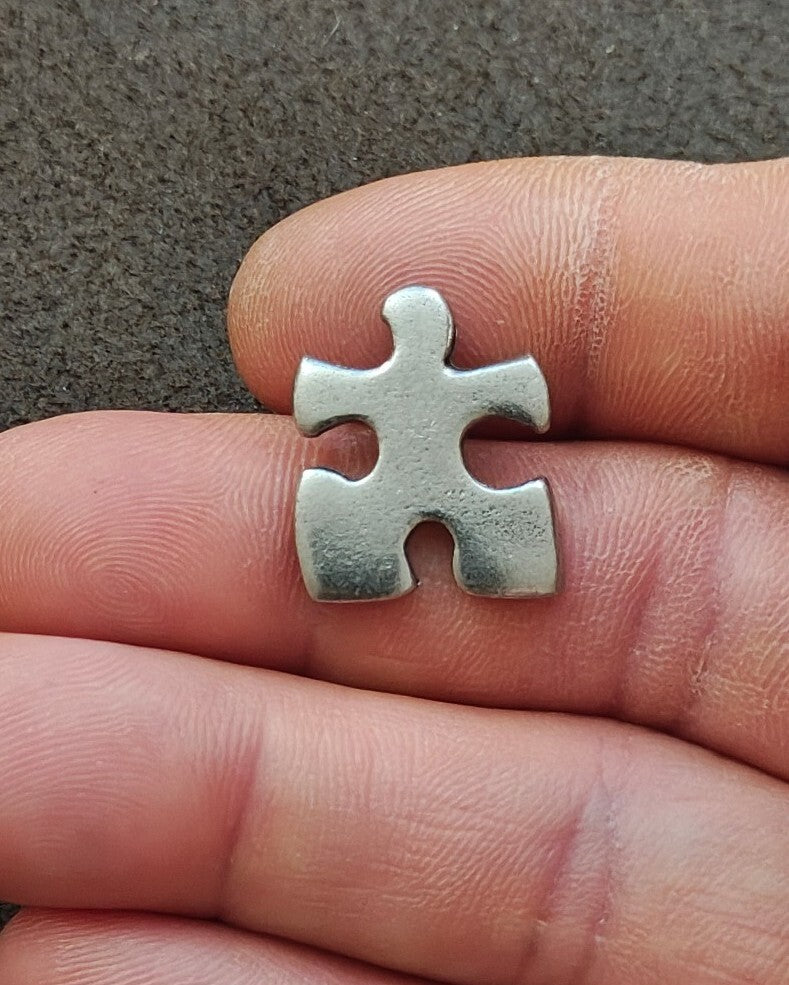 Jim Clift Fine Pewter Puzzle Piece Pin