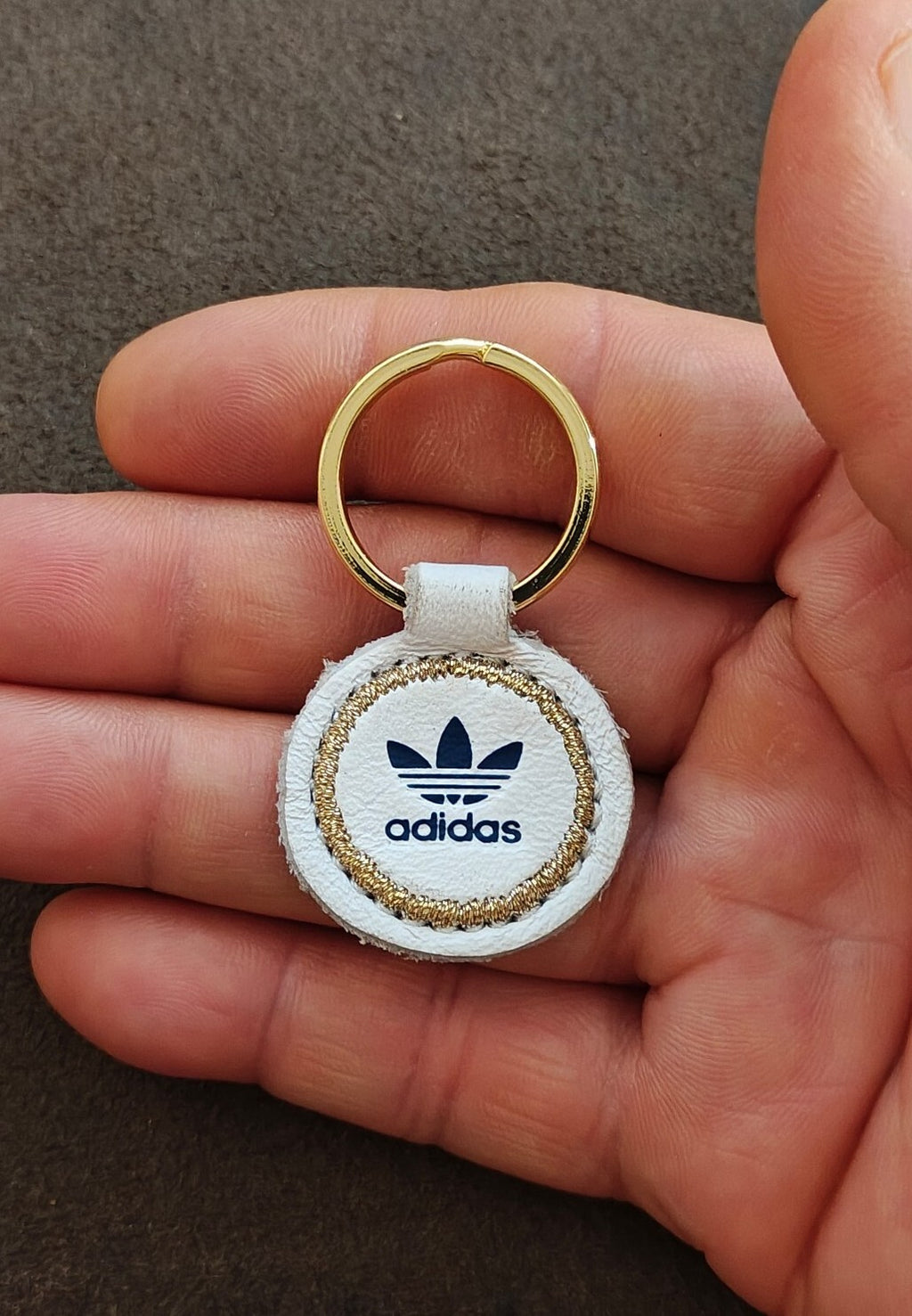 Adidas Originals Trefoil Leather Keychain