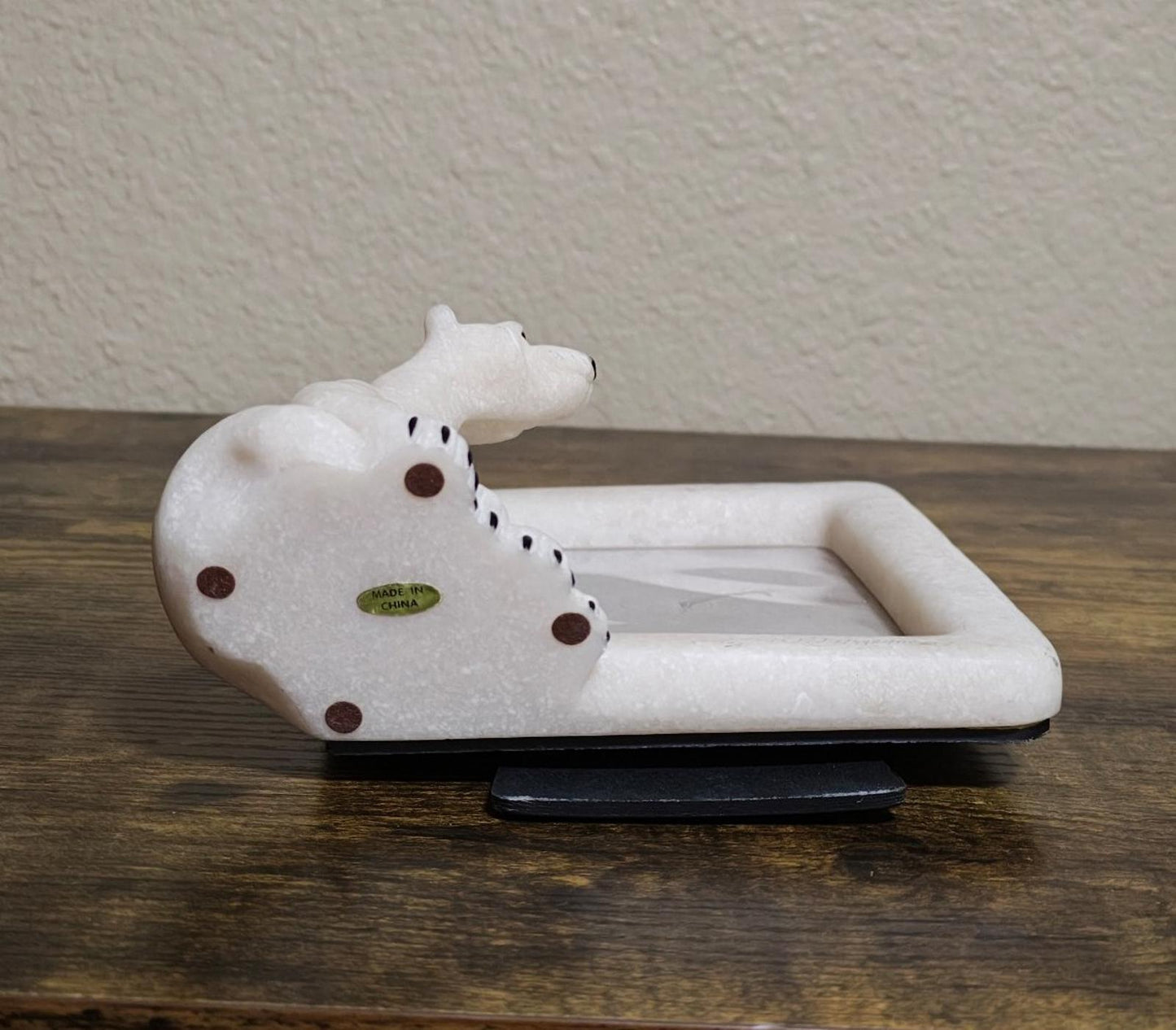 2001 Second Nature Quarry Critters Bear Figurine Picture Frame