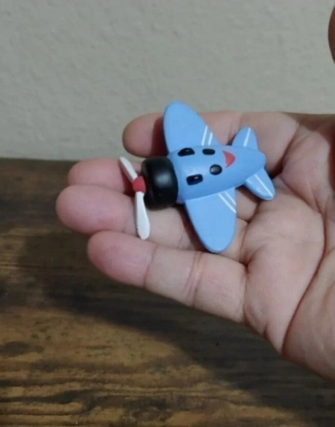 2002 Misfit Toy Blue Jet Airplane PVC Figure