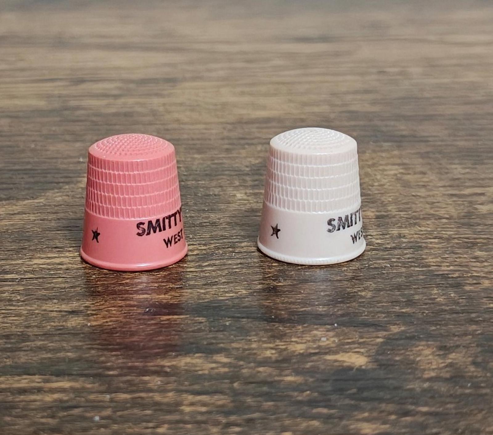 1960s Plastic Advertising Thimbles From Smitty's Foods in West Lafayette
