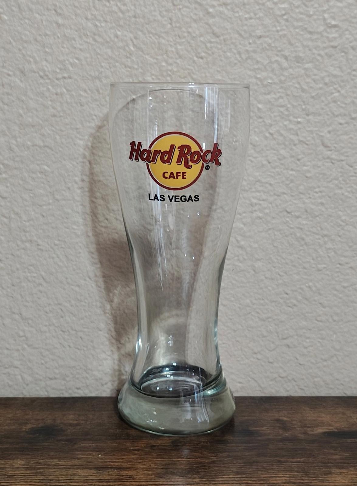 1990's Hard Rock Cafe Las Vegas Tall Pilsner Beer Glass