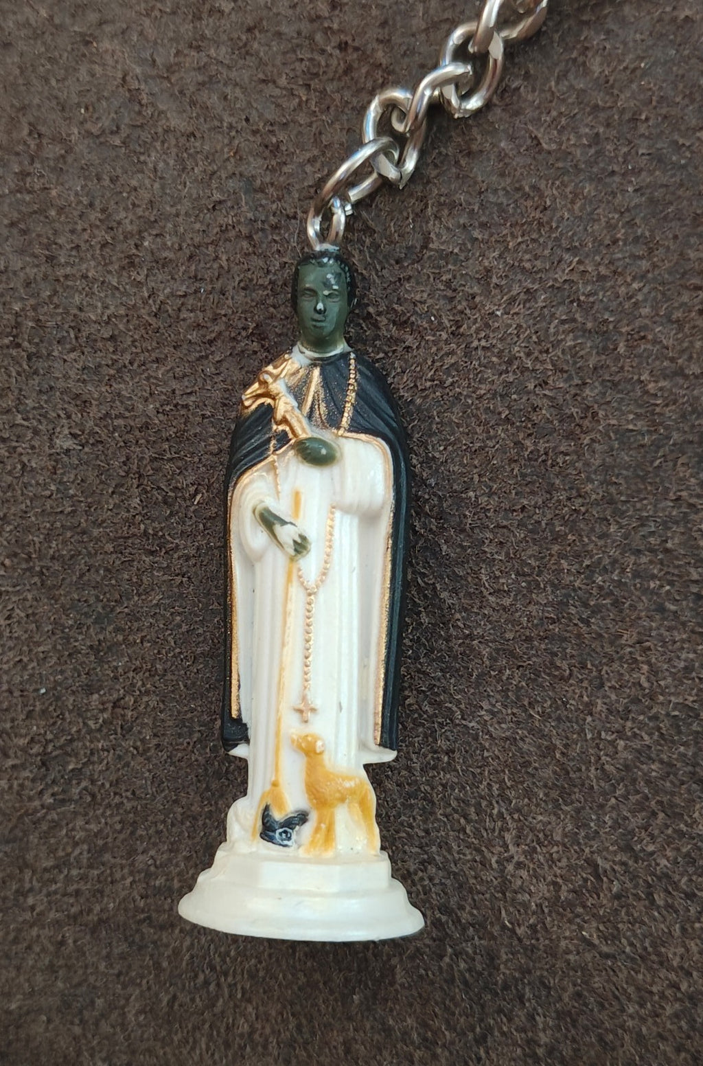 1990s Saint Martin de Porres Plastic Keychain