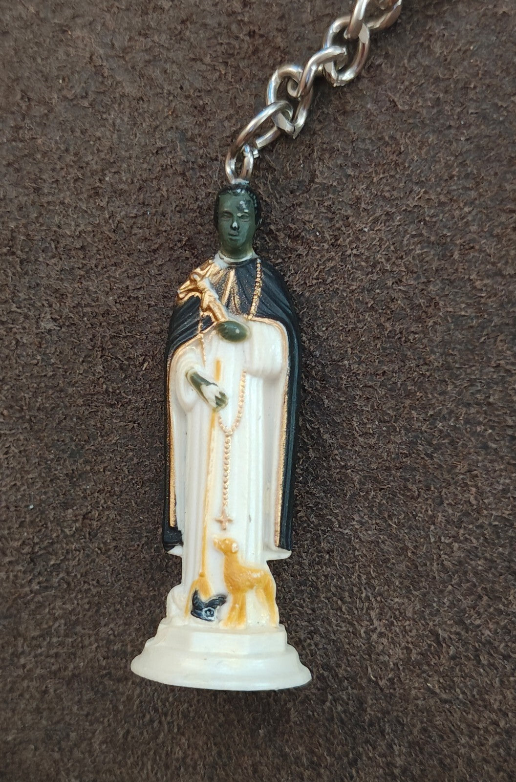 1990s Saint Martin de Porres Plastic Keychain