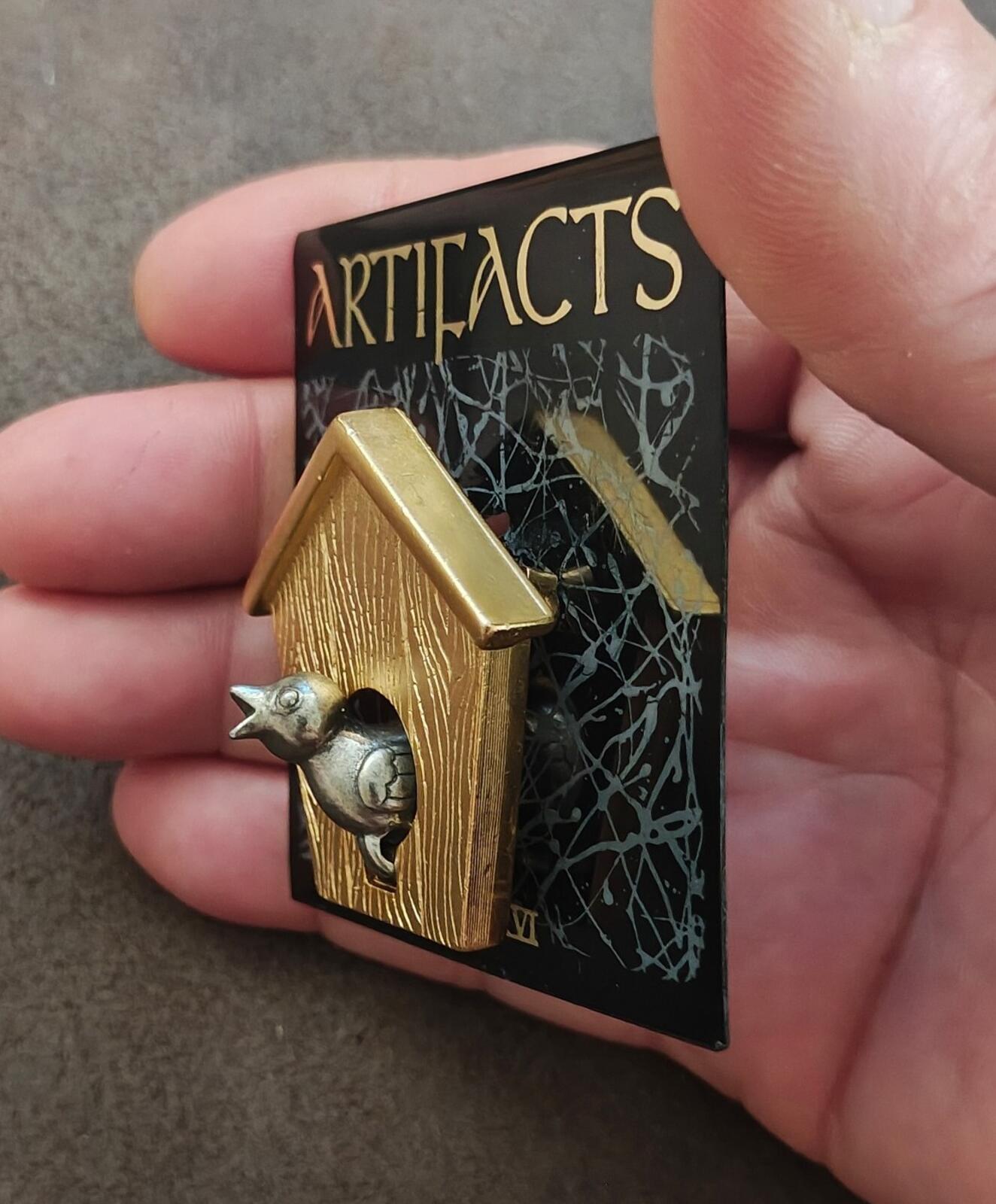 1980s Birdhouse Two Tone Brooch