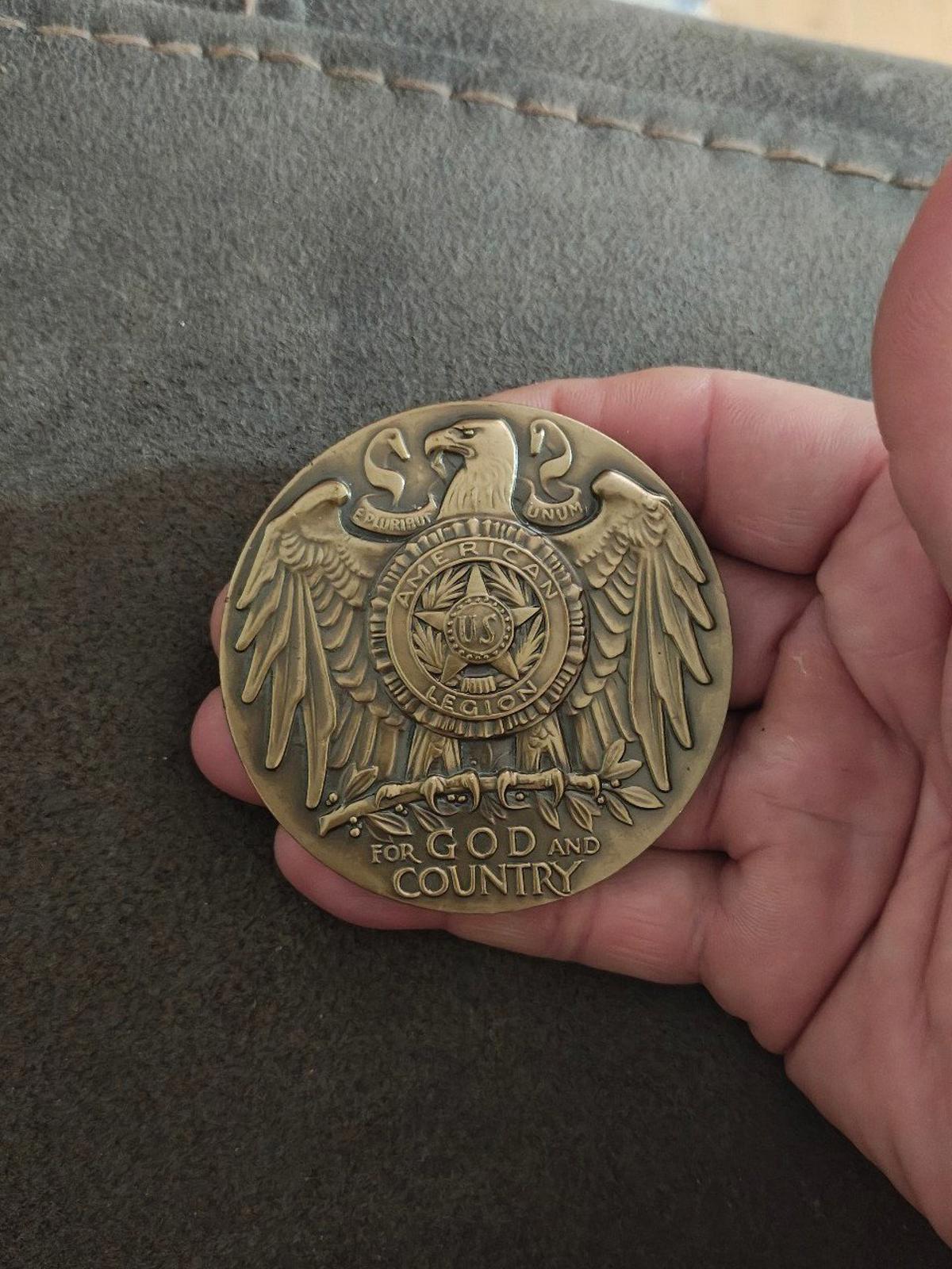 1970s The American Legion School Award Large Bronze Medallion