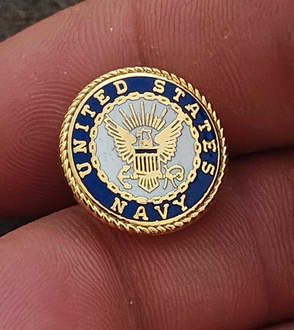 1980s Gold Tone United States Navy Seal Pin