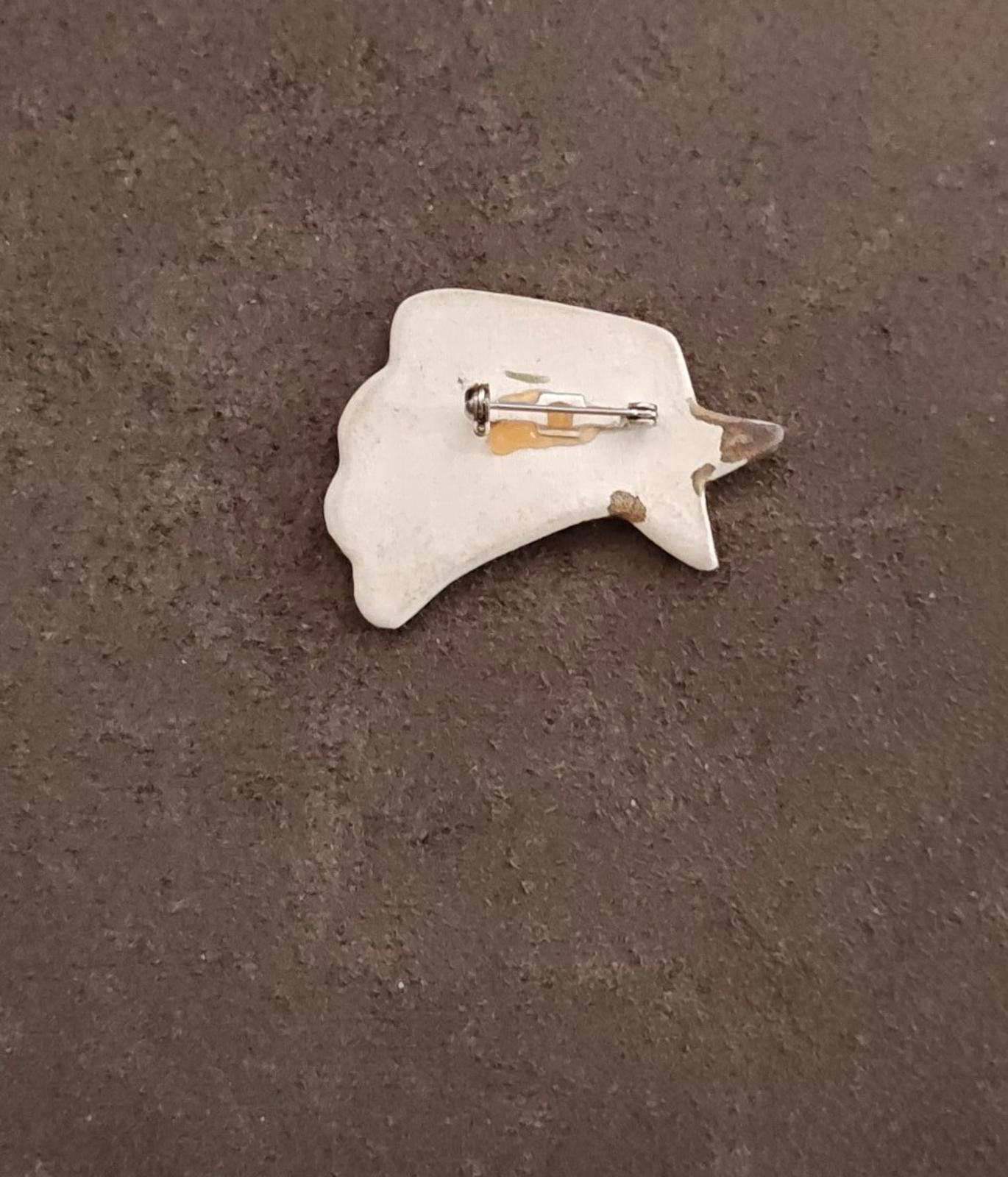 Artisan Rainbow Shooting Star Ceramic Glazed Pin Brooch