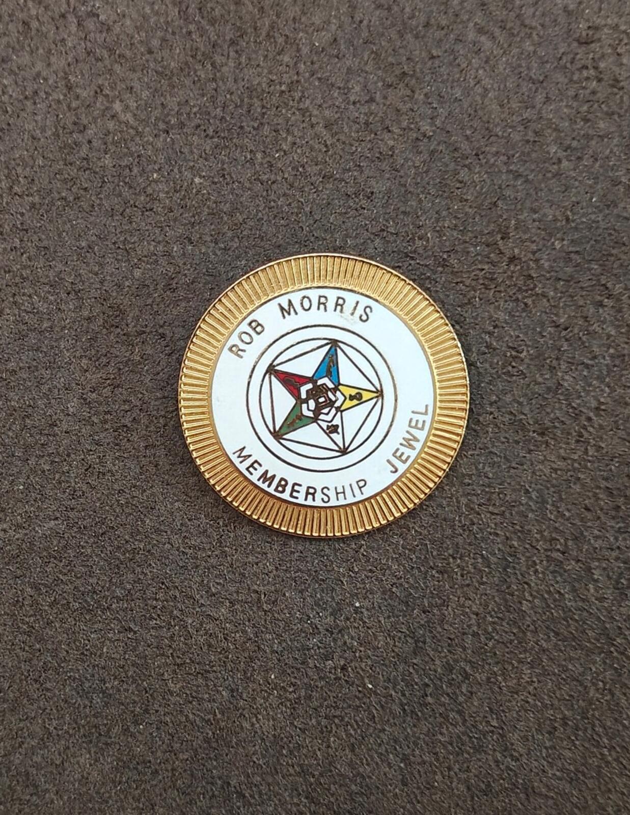 Rob Morris Membership Jewel Gold Tone Enamel Pin & Pendant