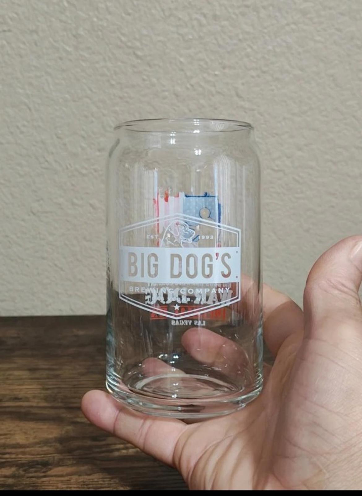 Big Dog's Brewing Company Las Vegas Beer Can Glass