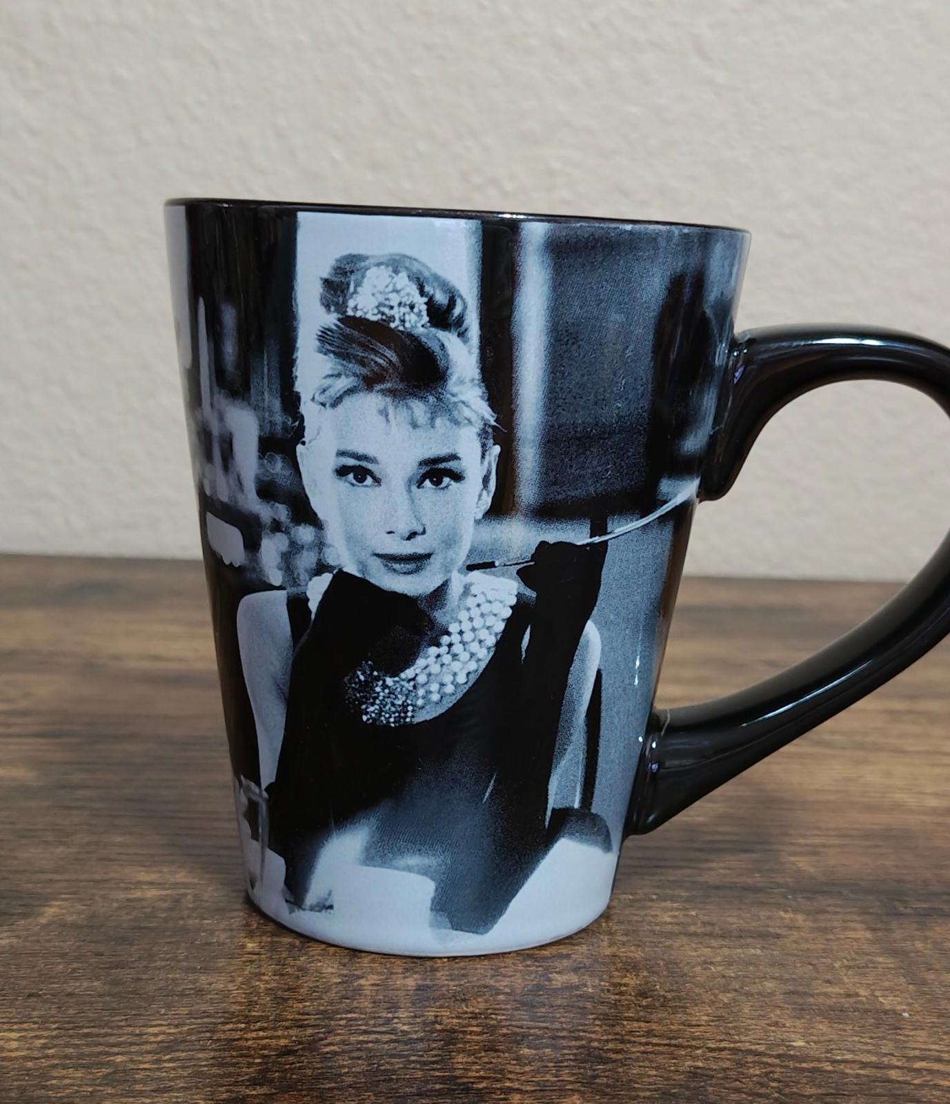 2010 Vandor Paramount Pictures Audrey Hepburn Breakfast at Tiffany's Black Mug