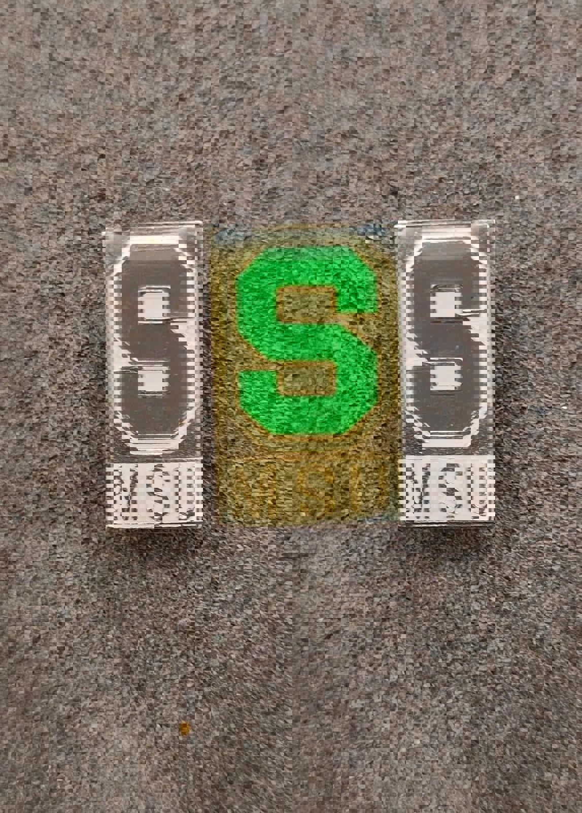 1990's Michigan State Spartans (MSU) Gold Tone Enamel Pin