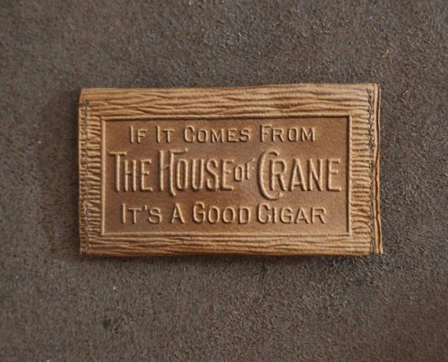 Cool Vintage Rare & HTF Early 1900s Leather House of Crane Cigar Leather Purse.