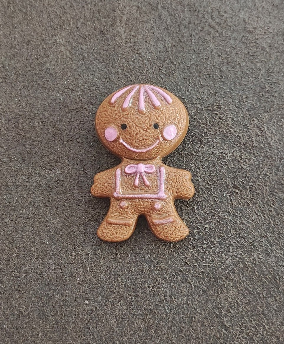 1972 Avon Gingerbread Man Pin Pal Fragrance Glacé Brooch Pin