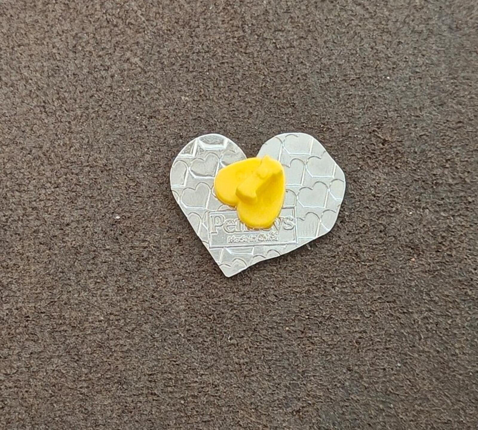 1990s Penzeys Spices Embrace Hope Rainbow Heart Enamel Pin