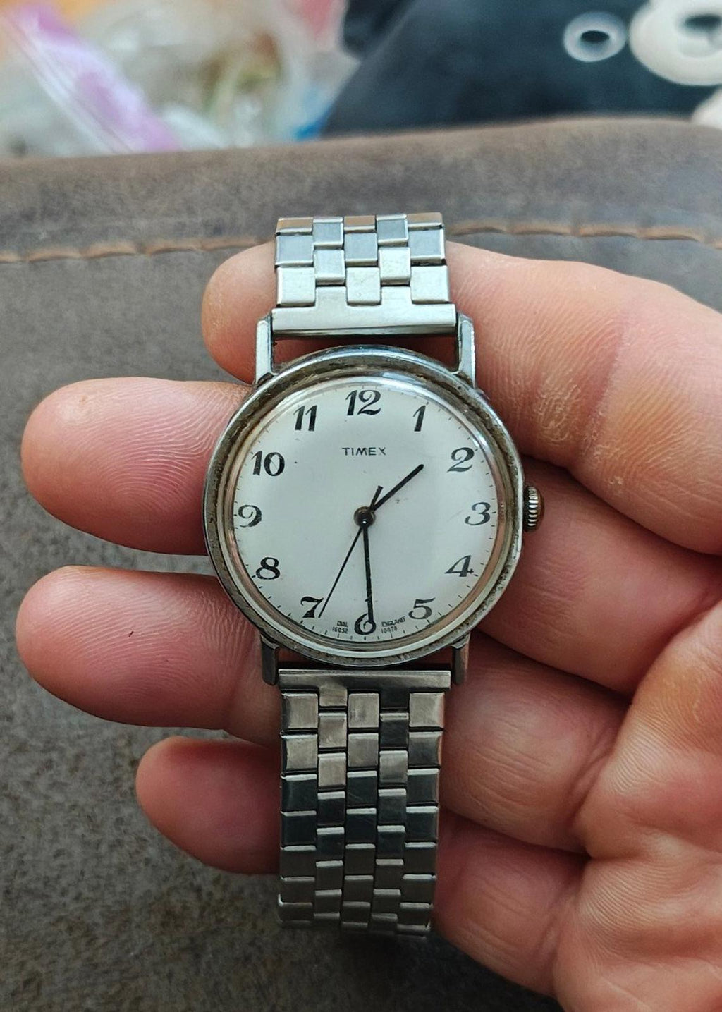 Timex Mercury men’s watch with silver round dial and linked silver metal bracelet