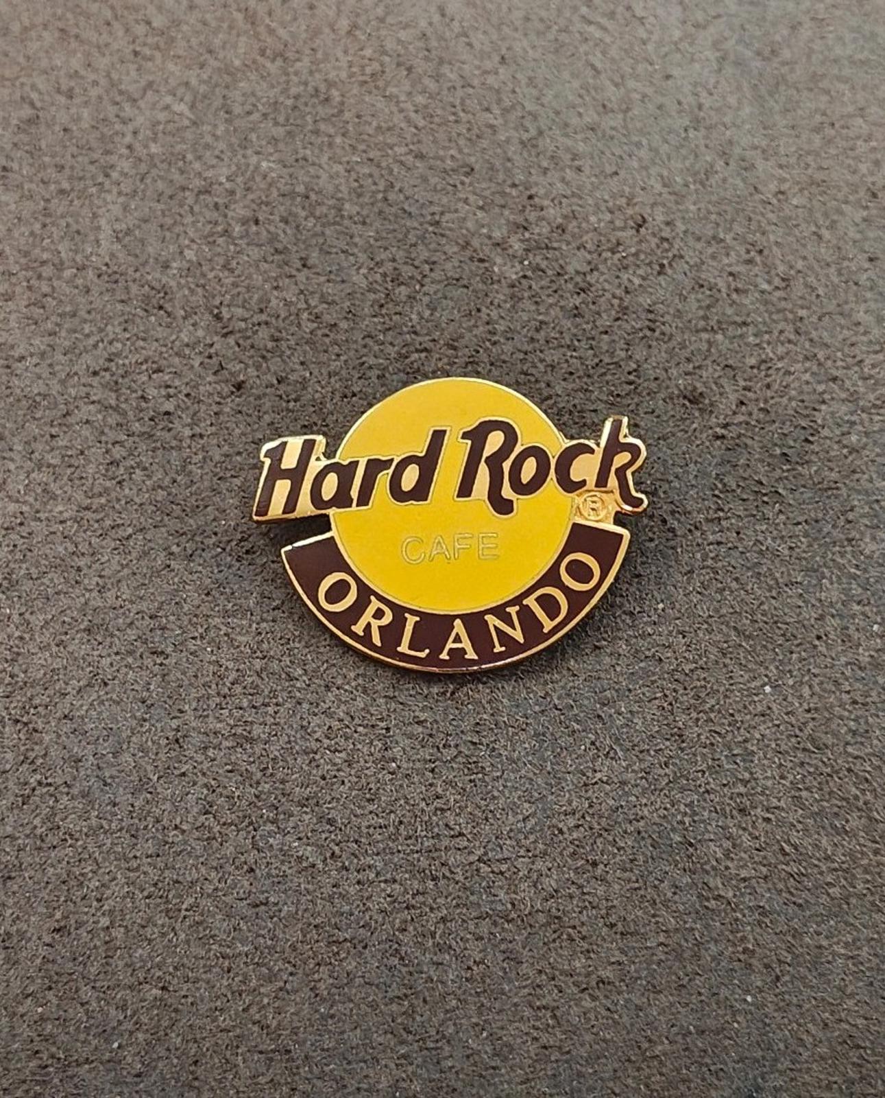 1990s Hard Rock Cafe Orlando Gold Tone Enamel Pin