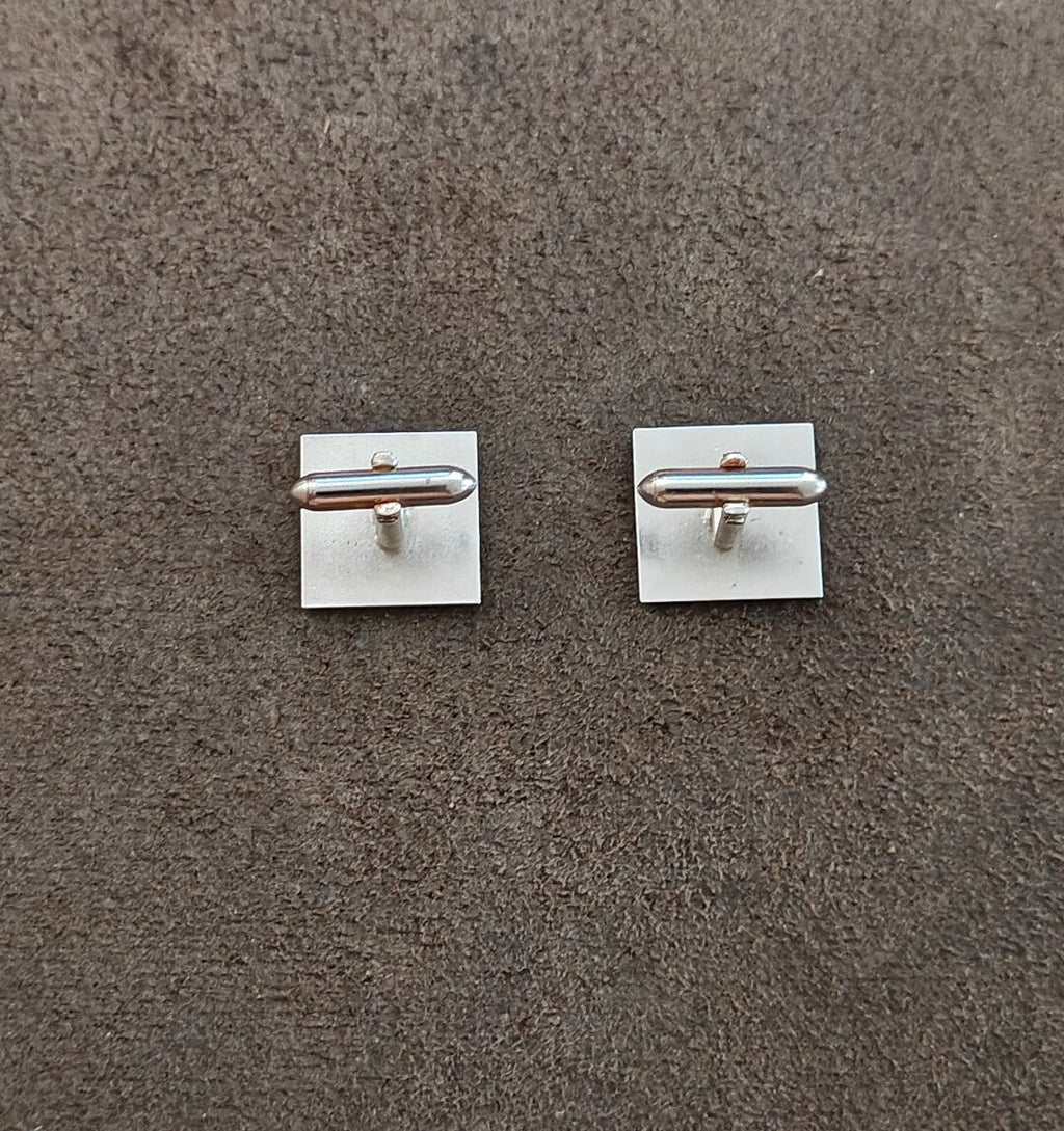 1950s/60s Swank Monogram Initial "G" Silver Tone Cufflinks