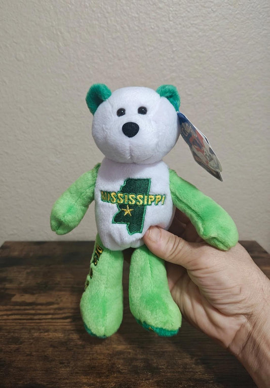 2002 Limited Treasures Mississippi State Quarter Bear Collectible Plush