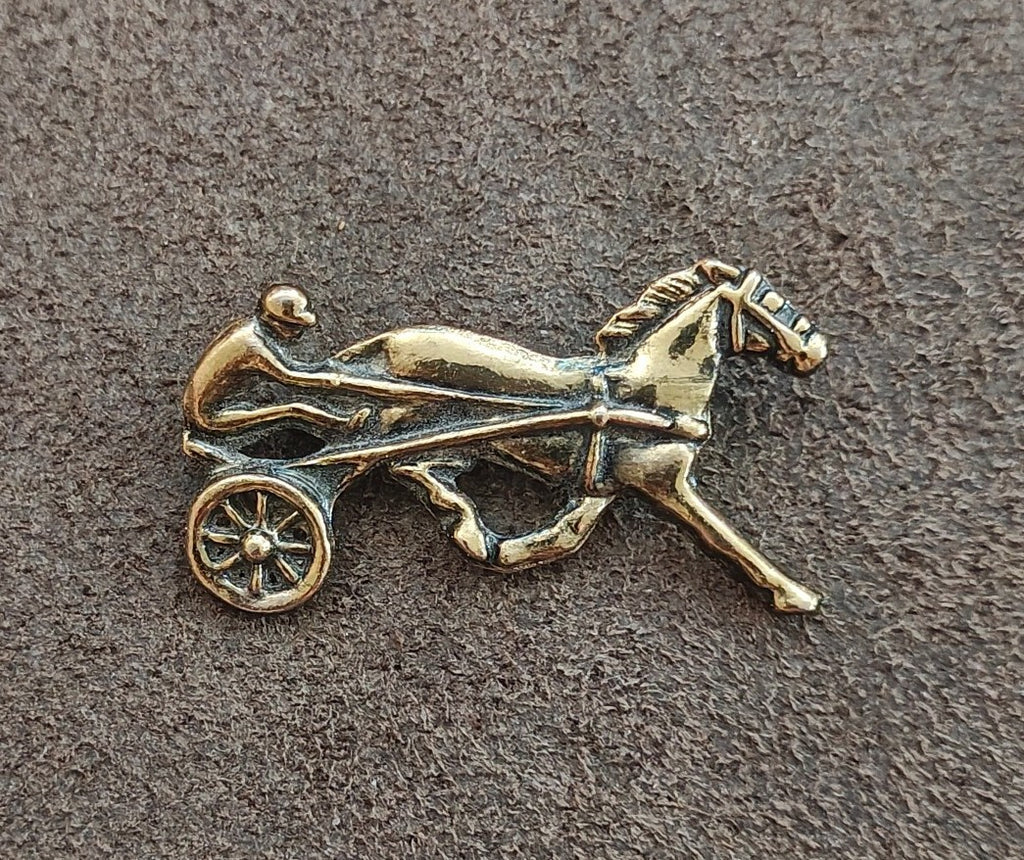 1950s/60s Brass Tone Horse & Rider Pin