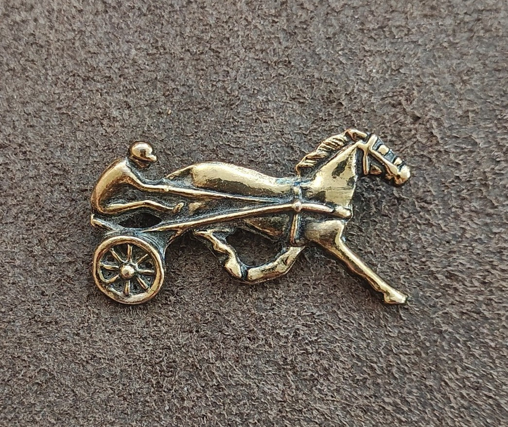 1950s/60s Brass Tone Horse & Rider Pin