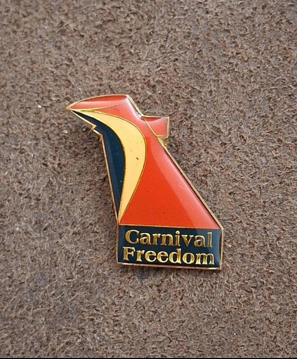 1990s Carnival Freedom Cruise Lines Ship Guest VIP Enamel Pin