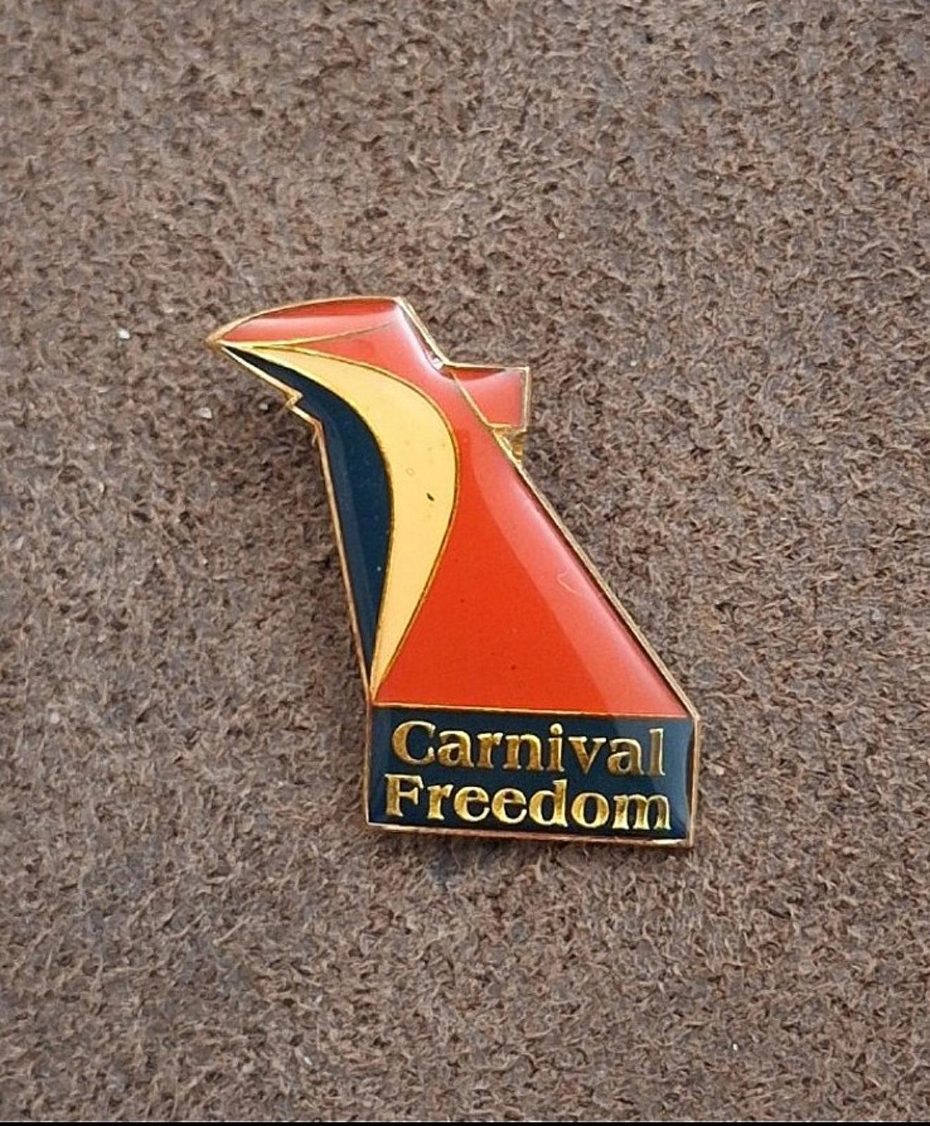 1990s Carnival Freedom Cruise Lines Ship Guest VIP Enamel Pin