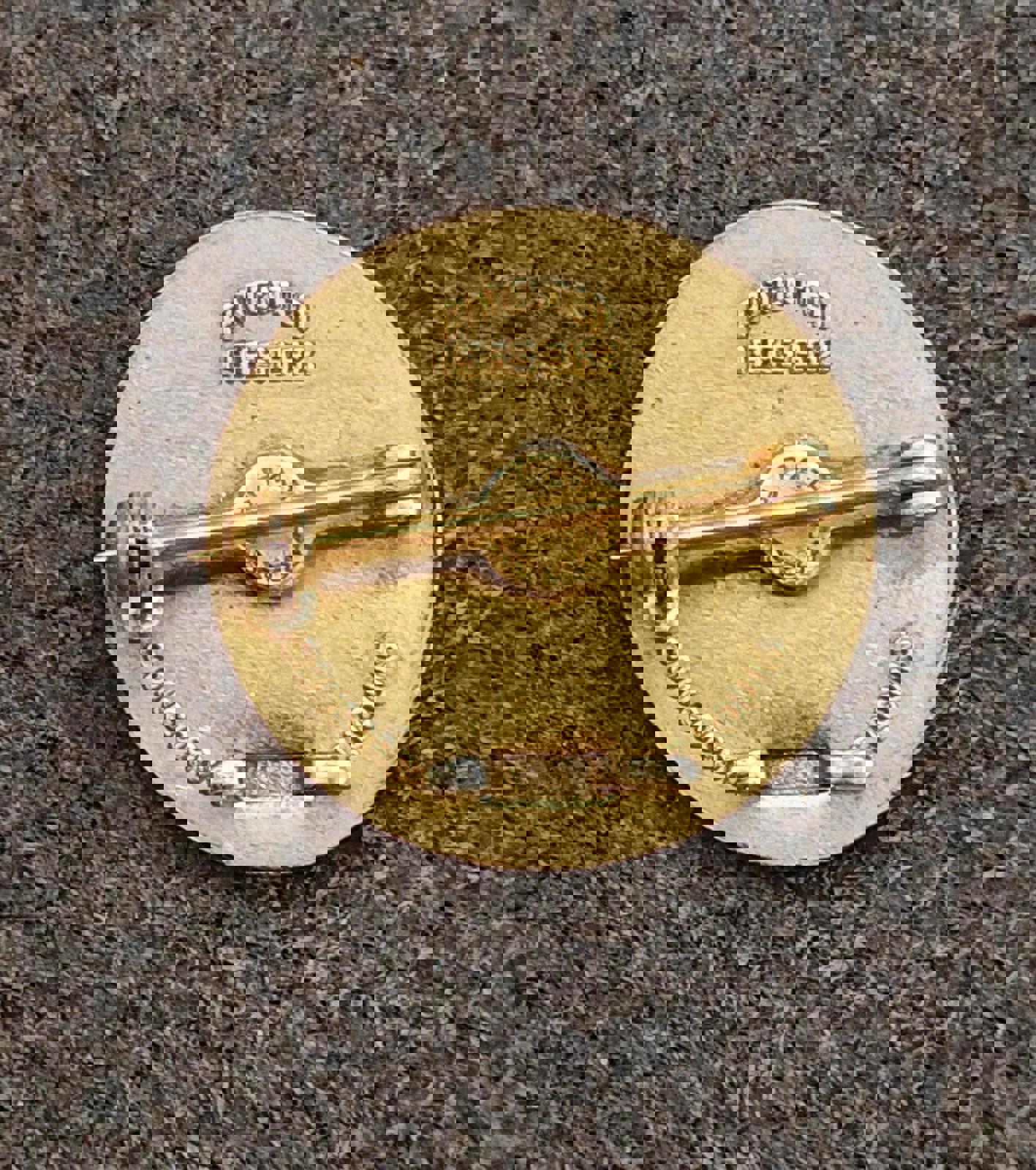 1950's/60's Vintage Sunday School Attendance Award Gold Tone Pin