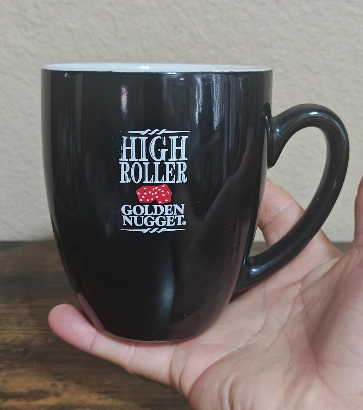 1990s Rare HTF "High Roller" Golden Nugget Casinos Black & White 14 oz Mug