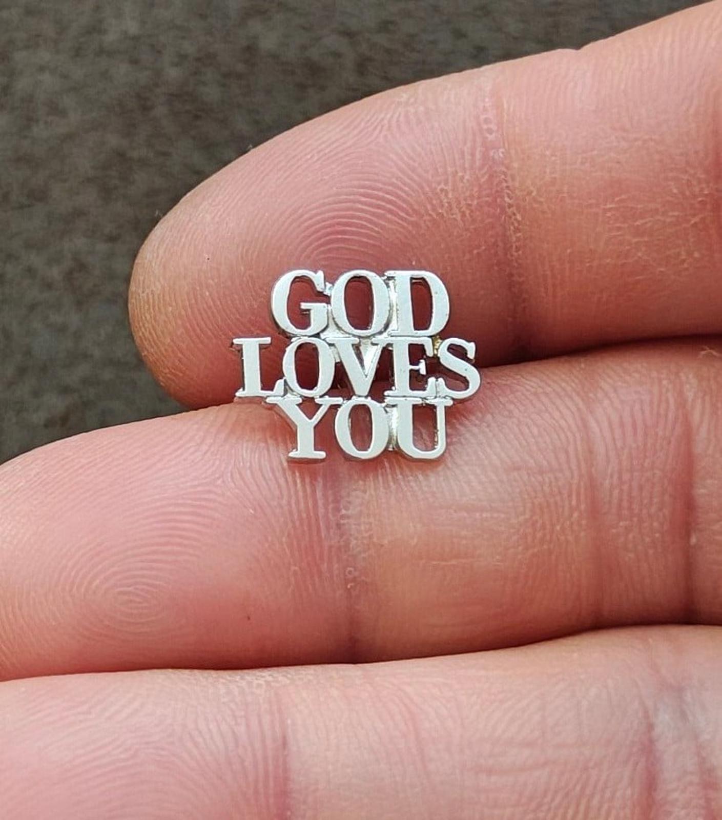1970s Vintage Sterling Silver Tiffany & Co. "God Loves You" Pin